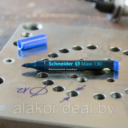 Маркер перманентный Schneider Maxx 130, черный, 1-3мм - фото 5 - id-p201051740