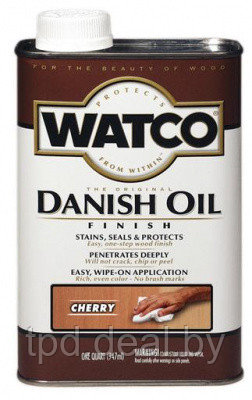 Датское оригинальное тонирующее масло Watco Danish Oil,цвет Тёмный орех (0,472л)