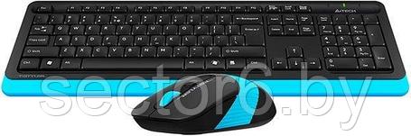 Клавиатура + мышь A4Tech Fstyler FG1010 (черный/синий), фото 2