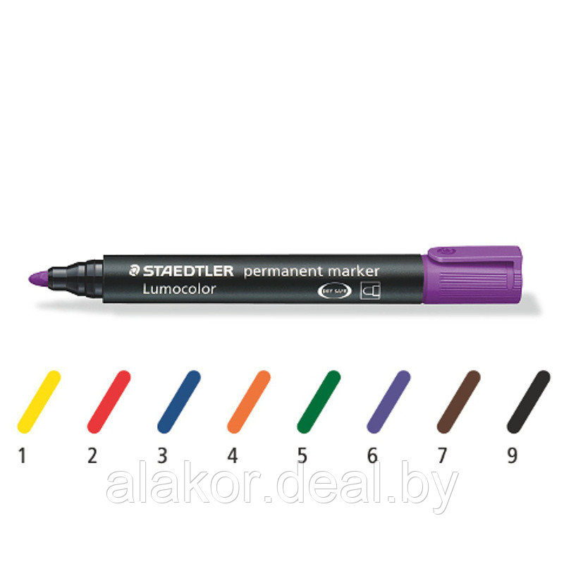 Маркер перманентный STAEDTLER Lumocolor 352, фиолетовый, 2мм - фото 3 - id-p201137894