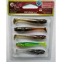 Резина Crazy Fish Nano Minnow 2,8'' M29, Кальмар+Креветка, 5шт