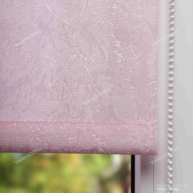 Рулонная штора Мини Lm Decor Жаккард Розовый 38x160 см - фото 2 - id-p201193928