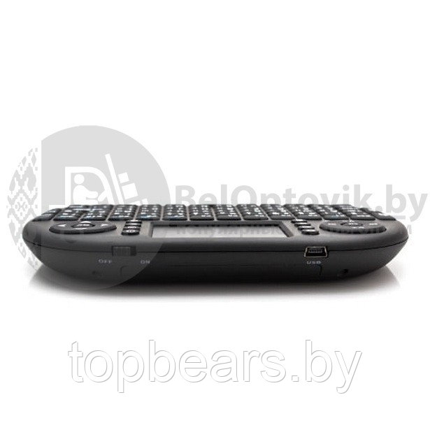Беспроводная USB клавиатура джойстик с тачпадом для TV Mini Keyboard (клавиатура на рус и англ - фото 6 - id-p201203142