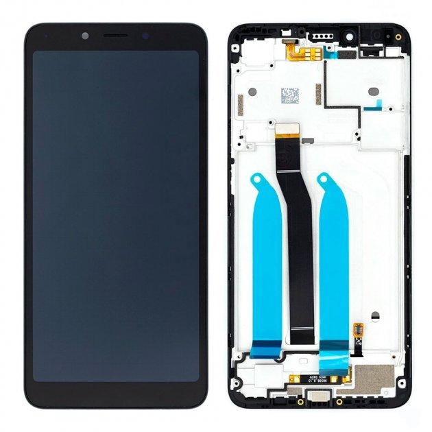 Дисплей (экран) Xiaomi Redmi 6a c тачскрином и рамкой (black) - фото 1 - id-p201206097