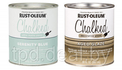 Меловая краска Chalked Ultra Matte Pain Небесный голубой + Декоративная глизаль Chalked Decorartiv Glaze - фото 1 - id-p201210214