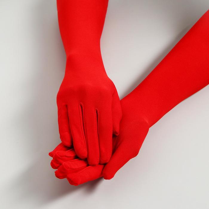 Карнавальные перчатки цвет красный - фото 1 - id-p201210281