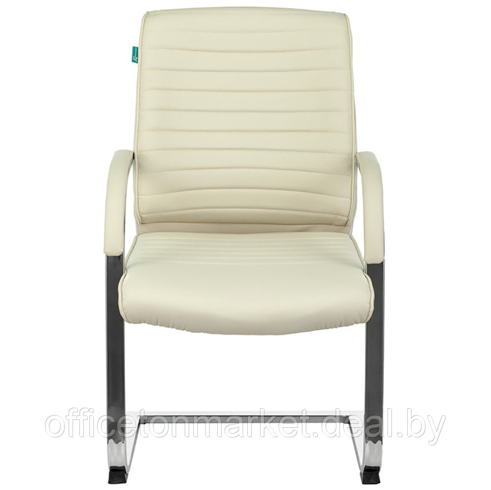 Кресло на полозьях Бюрократ "T-8010N-LOW-V", экокожа, металл, слоновая кость - фото 2 - id-p201218986