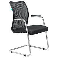 Кресло на полозьях "CH-599AV TW-01", сетка, ткань, металл, черный