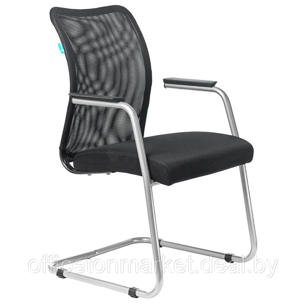 Кресло на полозьях "CH-599AV TW-01", сетка, ткань, металл, черный - фото 1 - id-p201218987