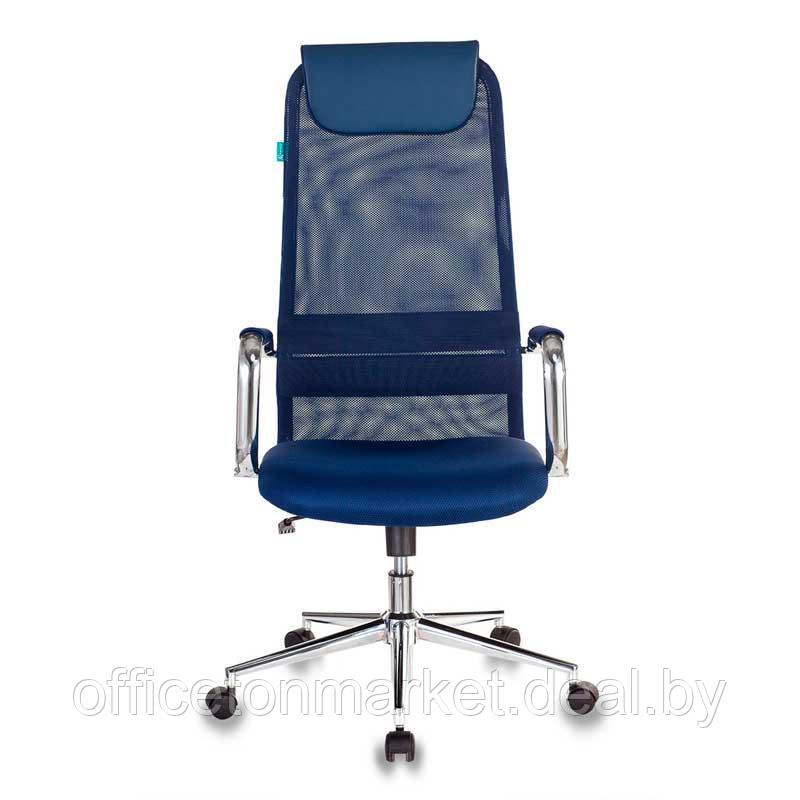 Кресло для руководителя "Бюрократ KB-9/DG", ткань, металл, синий - фото 2 - id-p201218988