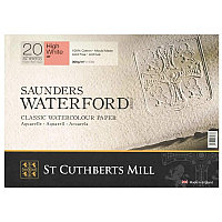 Блок для акварели Saunders Waterford HP+ Blocks High White 300 g/m² 310x230mm (20 листов)