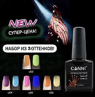 Набор люминесцентных гель-лаков CANNI (3 шт.)