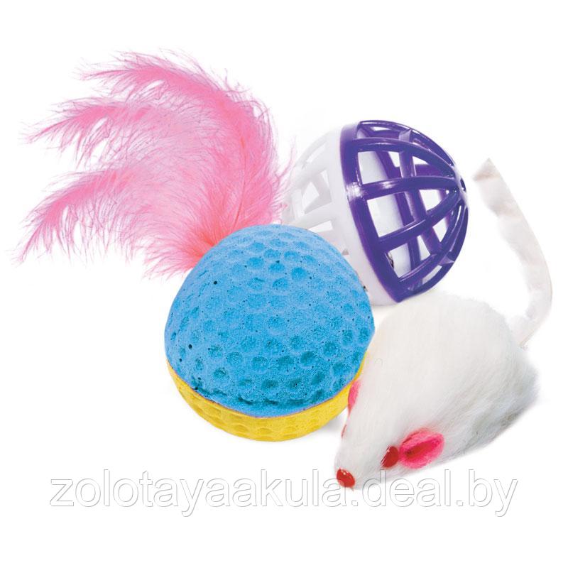 Набор игрушек Triol для кошек (мяч, мышь, шар) - фото 1 - id-p201230332