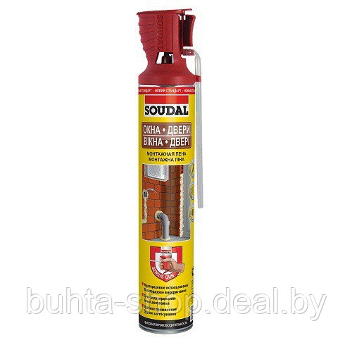 Монтажная пена "Soudal" ОКНА ДВЕРИ Genius Gun 750мл, арт.5411183135345 - фото 1 - id-p201250135