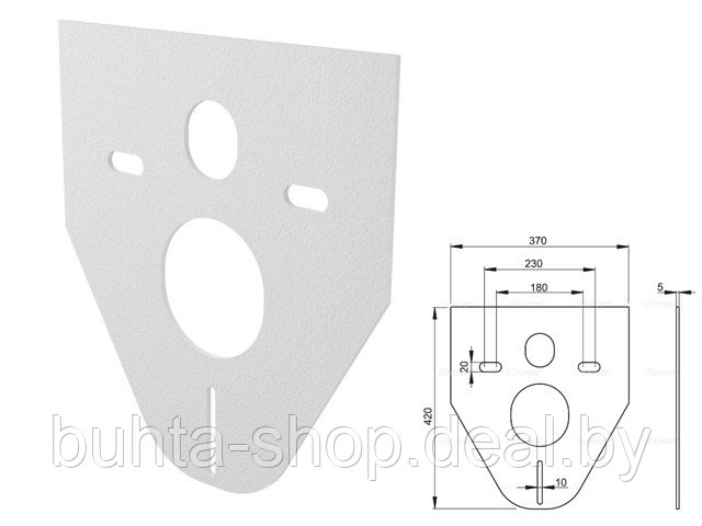 Звукоизоляционная плита для подвесного унитаза и для биде Alca, M91 - фото 1 - id-p201249438