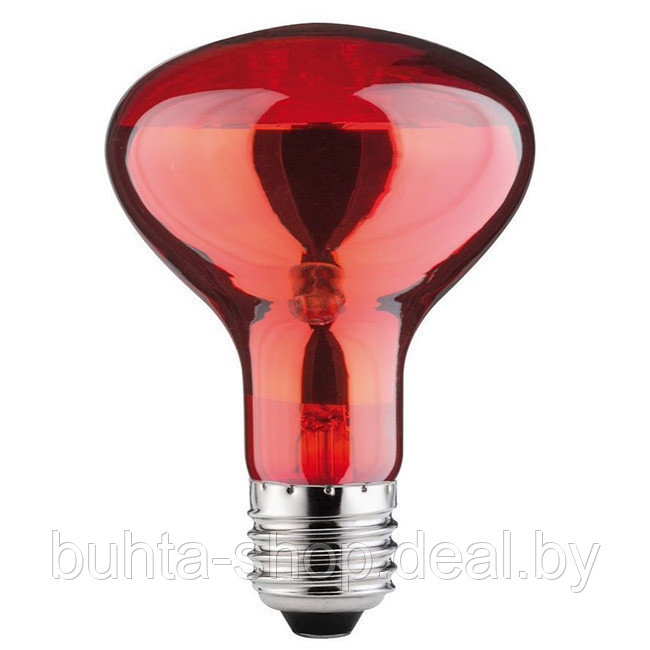 Лампа инфракрасная зеркальная красная колба ИКЗК 220-250 R127, арт.8105005 - фото 1 - id-p201248425
