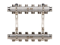 Коллекторная группа AVE162, 6 вых. AV Engineering (PRO серия Для отопления (радиаторы))