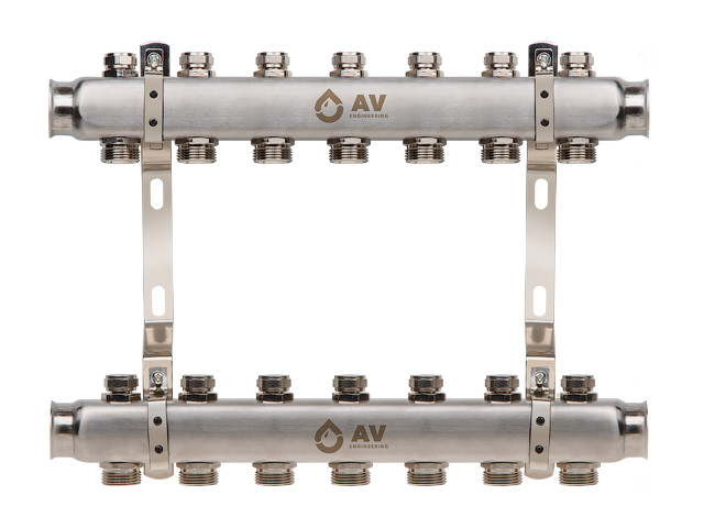 Коллекторная группа AVE162, 7 вых. AV Engineering (PRO серия Для отопления (радиаторы)) - фото 1 - id-p201252708