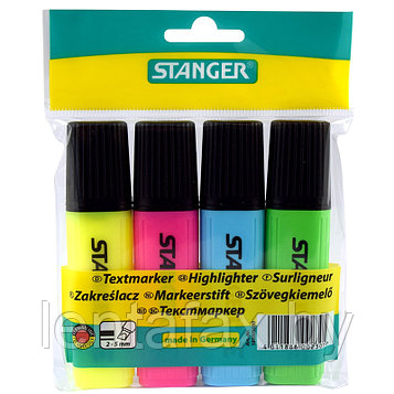 Набор маркеров-текстовыделителей Stanger, 4 цвета