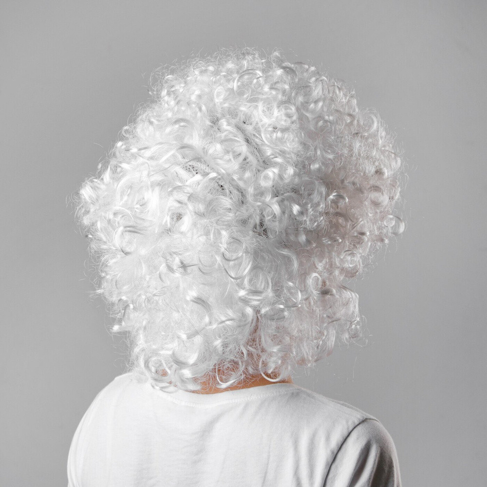 Карнавальный парик объёмный цвет белый - фото 2 - id-p201259451