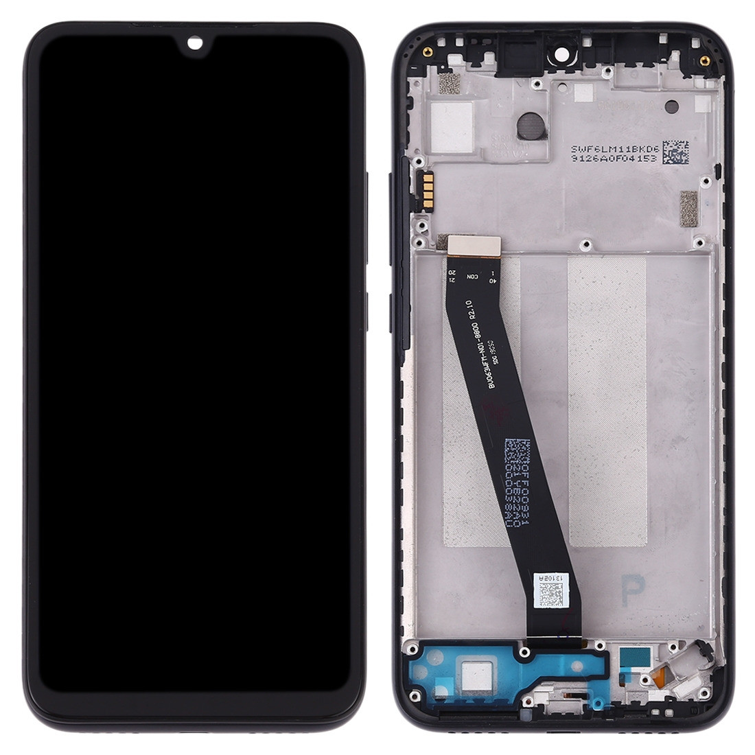 Дисплей (экран) для Xiaomi Redmi 7 c тачскрином и рамкой, черный - фото 1 - id-p201259347