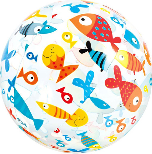 Мяч надувной для плавания Intex Lively Print 59040 (в ассортименте) - фото 1 - id-p201259613