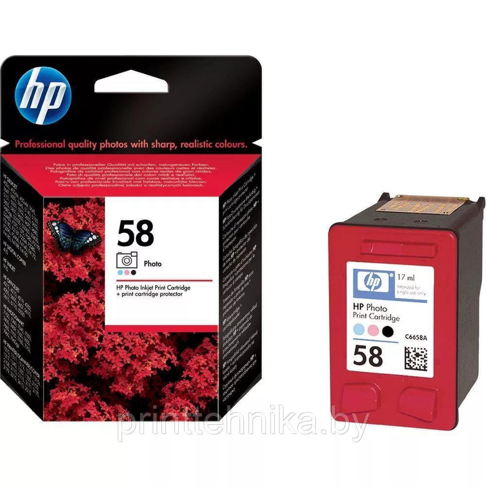 Картридж оригинальный HP  58 фото черный C6658A