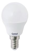 Лампа светодиодная Шар G45 8W E14 6500K General