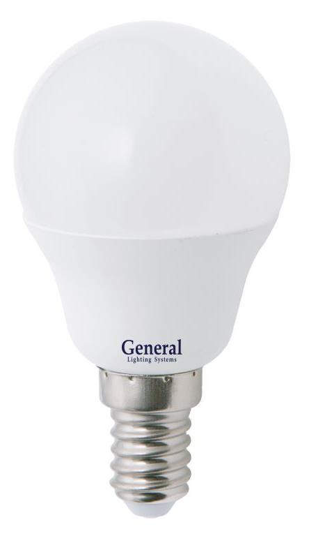 Лампа светодиодная Шар G45 8W E14 6500K General - фото 1 - id-p200954346