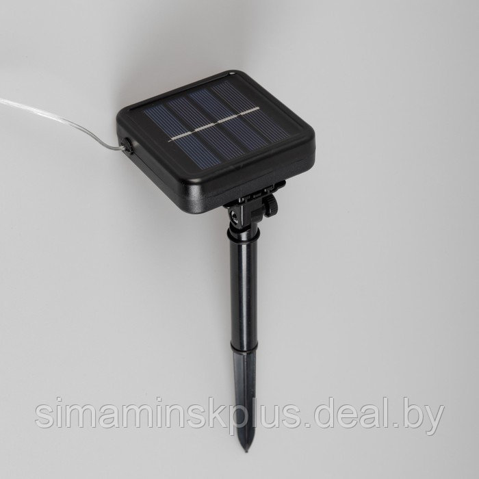 Гирлянда «Конский хвост» 10 нитей по 2 м, серебристая нить, 200 LED, свечение мульти, 2 режима, солнечная - фото 6 - id-p201262840