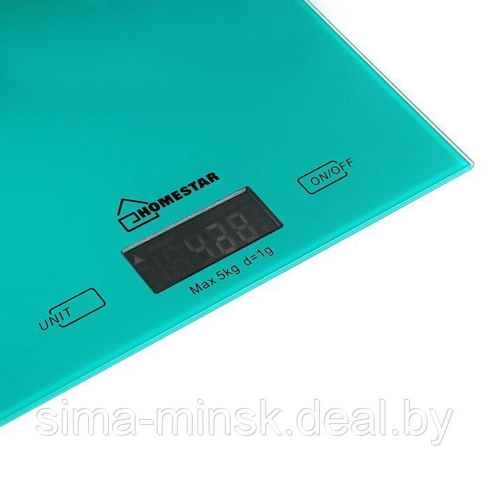 Весы кухонные HOMESTAR HS-3006, электронные, до 5 кг, зелёные - фото 2 - id-p201266080