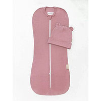 Пеленка-кокон на молнии с шапочкой Fashion, рост 68-74 см, цвет розовый