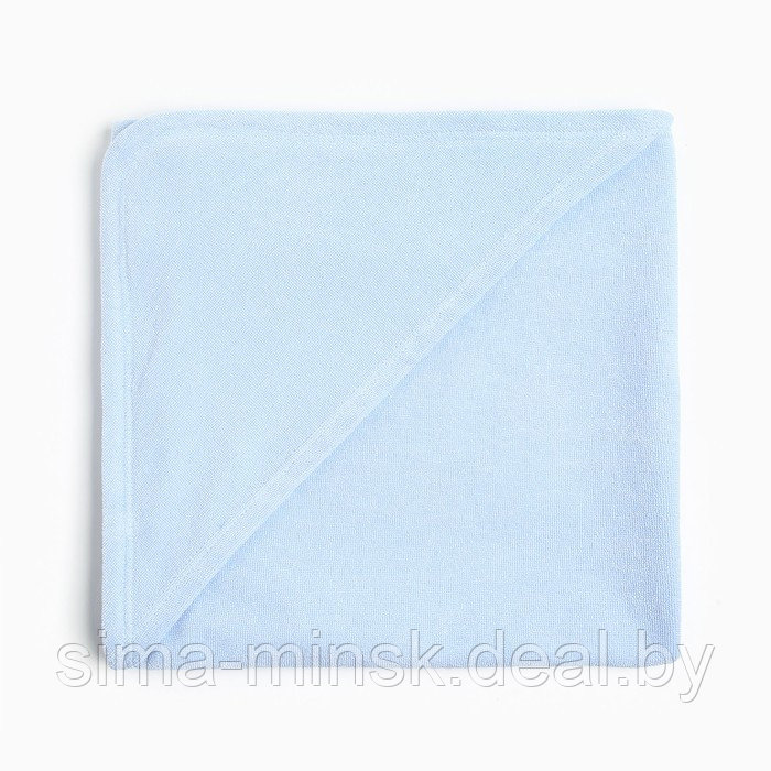 Полотенце-уголок махровый "Крошка Я" 85х85 см, цвет нежно-голубой, 100% хлопок, 320 г/м2 - фото 3 - id-p201266657