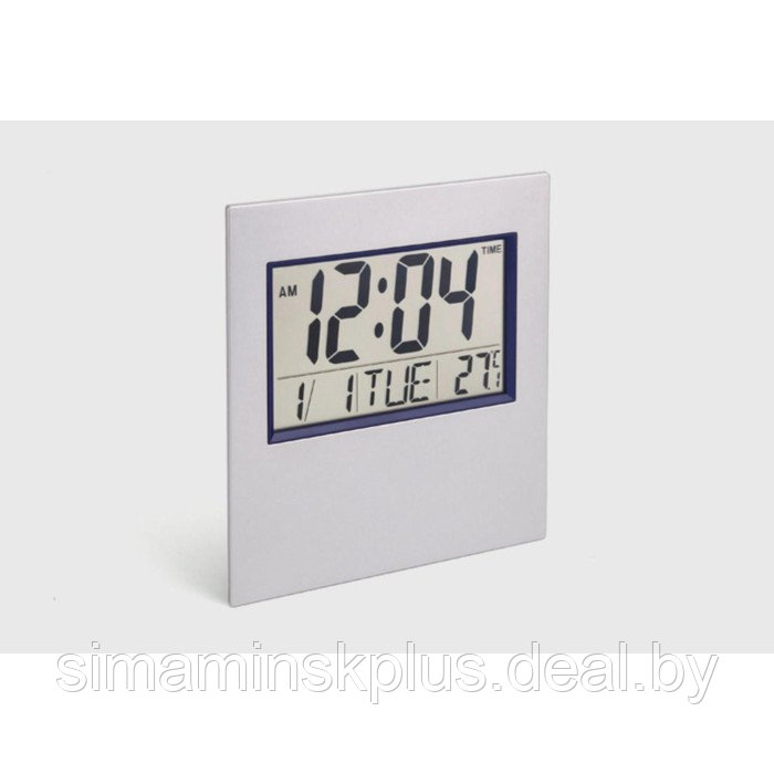 Часы электронные настенные, настольные, с будильником, 17.5 х 2 х 19 см - фото 3 - id-p201261832