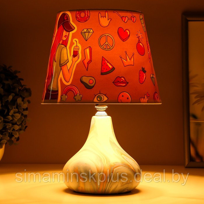 Настольная лампа "Коктейль" Е14 15Вт 20х20х28 см - фото 3 - id-p201263143