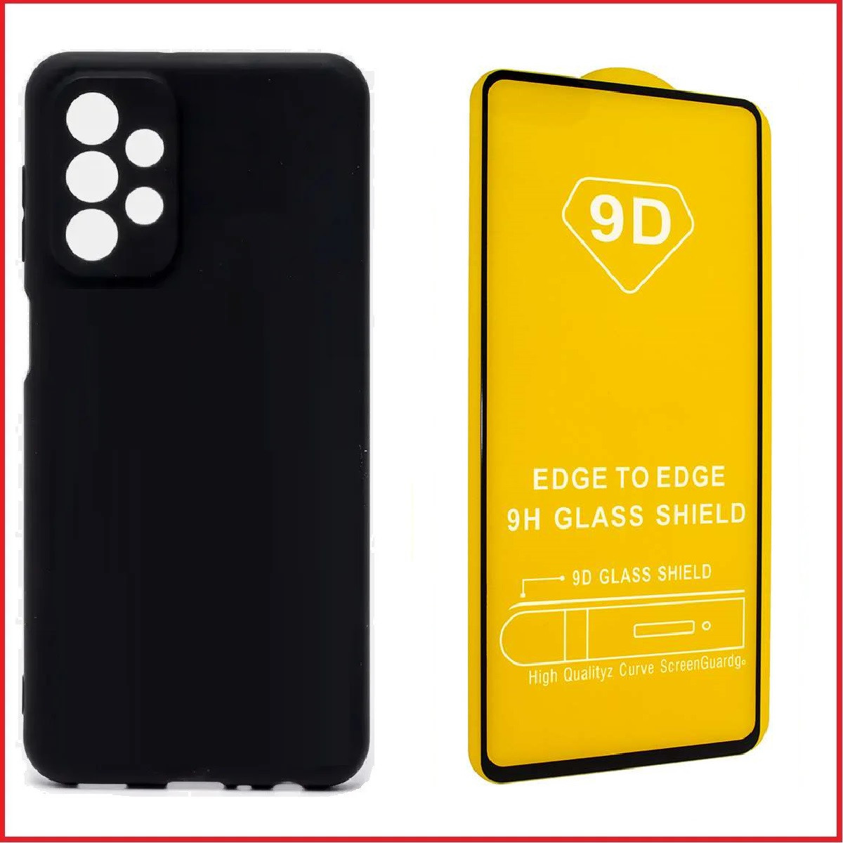 Чехол-накладка + защитное стекло 9D Samsung Galaxy A73 SM-A736 - фото 1 - id-p201268902
