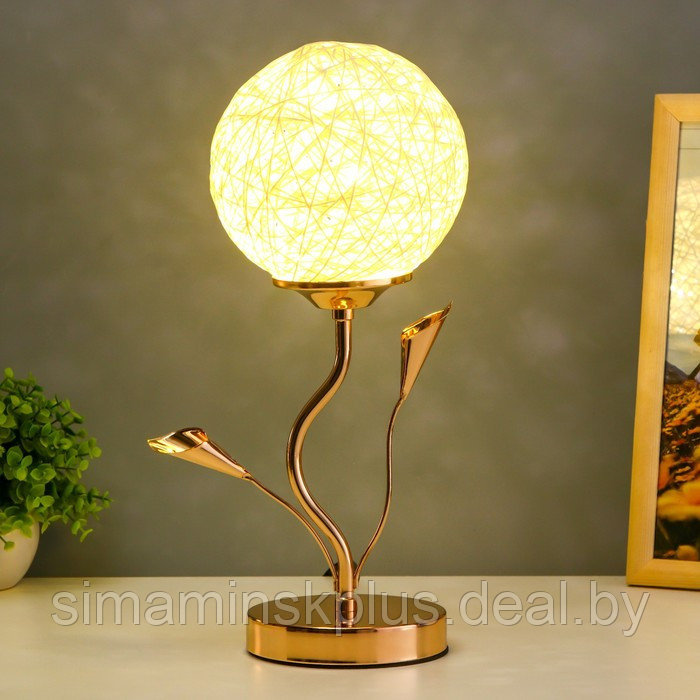 Настольная лампа "Шар" LED 3Вт золото 18х12х36 см - фото 1 - id-p201263232