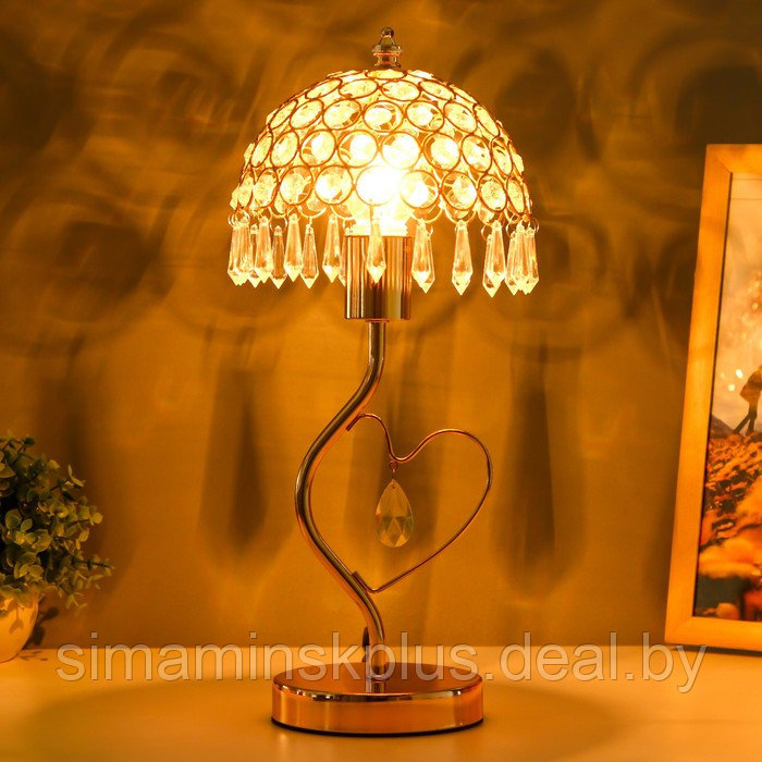 Настольная лампа "Баркус" G4 35Вт золото 17х17х36 см - фото 3 - id-p201263233