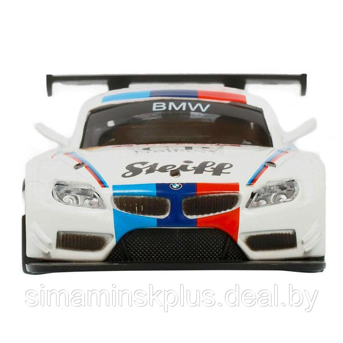 Машина металлическая BMW Z4 GT3 1:38, инерция, открываются двери, цвет белый - фото 7 - id-p201265031