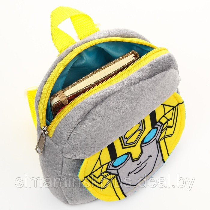 Рюкзак плюшевый "Бамбалби" на молнии, с карманом, 19х22 см, Трансформеры - фото 3 - id-p201264173
