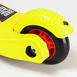 Самокат детский складной Тачки, колёса PU 120/80 мм, ABEC 7, цвет желтый, фото 8