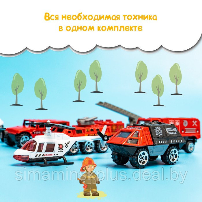 Машина металлическая «Пожарные», набор 10 шт. - фото 5 - id-p201265051