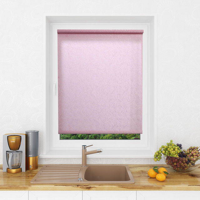 Рулонная штора Мини Lm Decor Жаккард Розовый 43x160 см - фото 1 - id-p201270749