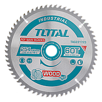 Диск пильный по дереву TCT 254mmX30X 60T (кольцо 16мм и 25,4мм) TOTAL
