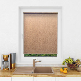 Рулонная штора Мини Lm Decor Жаккард Тёмно-бежевый 220x185 см