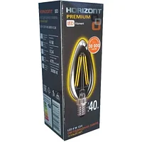 Лампа филаментная HORIZONT LED-F С37 4 W 3000 К Е14