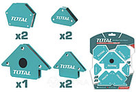 Набор магнитных держателей для сварки компл.7шт-10-23 кг усилие (30°,45°,75°,105°,120°,135°) TOTAL