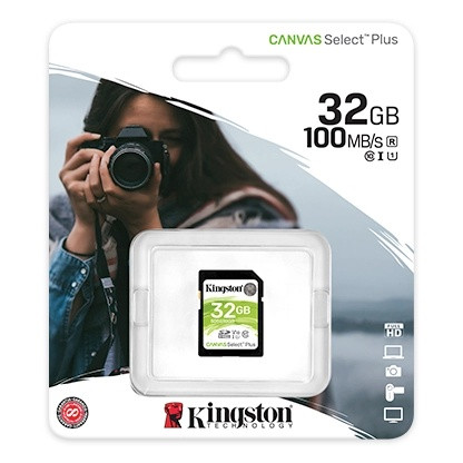 Карта памяти SDHC 32GB Kingston U1 V10 Canvas Select Plus 100 Mb/s - фото 3 - id-p201273171