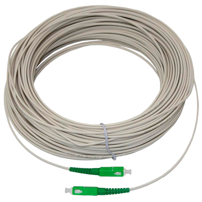 Оптический кабель 3м (патч-корд), SC(APC)-SC(APC) simplex, 3мм, G.657, соединительный шнур - фото 1 - id-p201273346