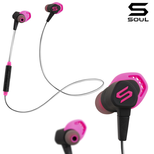 Беспроводные наушники Soul Run Free Pro X Vivid Pink (bluetooth) черный с розовым - фото 1 - id-p201273341